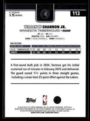 2025-26 Topps #113 Terrence Shannon Jr. - Basketball Card Single