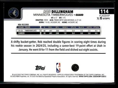 2025-26 Topps #114 Rob Dillingham - Basketball Card Single