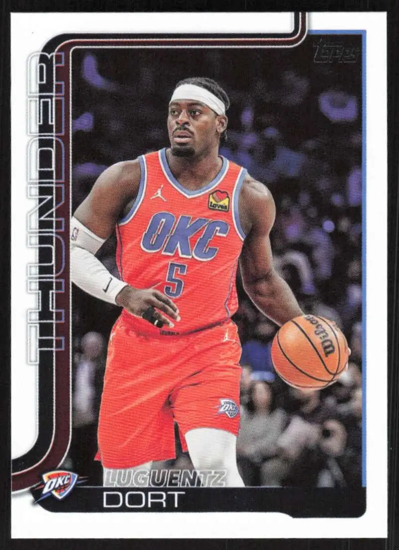 2025-26 Topps #117 Luguentz Dort NM-MT Oklahoma City Thunder Basketball Card - Basketball Card Single