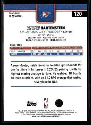 2025-26 Topps #120 Isaiah Hartenstein - Basketball Card Single