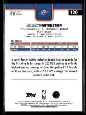 2025-26 Topps #120 Isaiah Hartenstein Sandglitter - Basketball Card Single