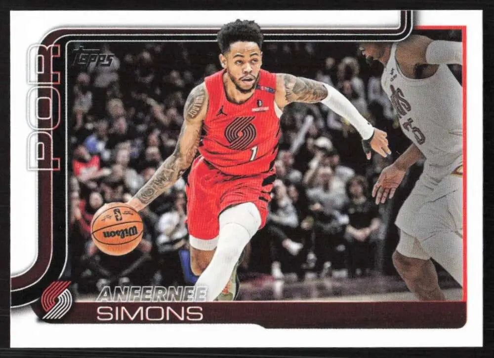 2025-26 Topps #123 Anfernee Simons NM-MT Portland Trail Blazers Basketball Card - Basketball Card Single