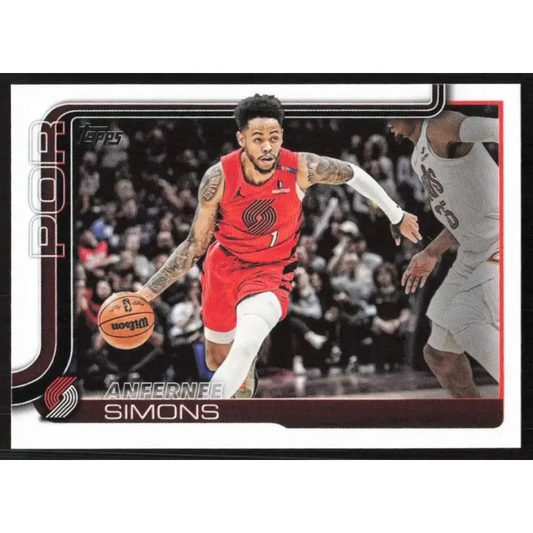 2025-26 Topps #123 Anfernee Simons NM-MT Portland Trail Blazers Basketball Card