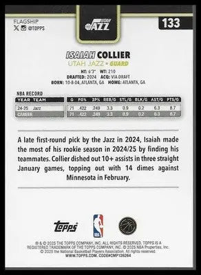 2025-26 Topps #133 Isaiah Collier Blackout