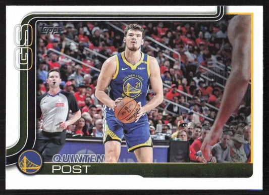 2025-26 Topps #139 Quinten Post NM-MT Golden State Warriors Basketball Card - Basketball Card Single
