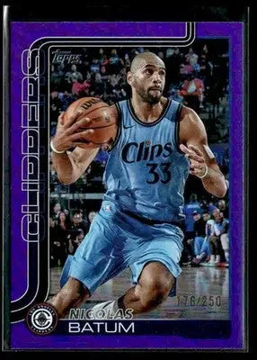2025-26 Topps #146 Nicolas Batum Purple Holo Foil #/250 Los Angeles Clippers - Basketball Card Single