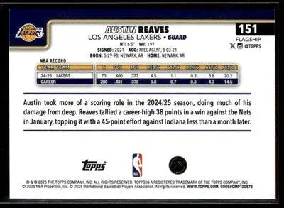 2025-26 Topps #151 Austin Reaves