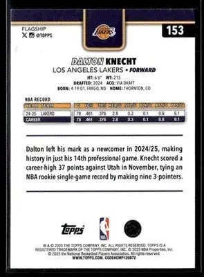 2025-26 Topps #153 Dalton Knecht - Basketball Card Single