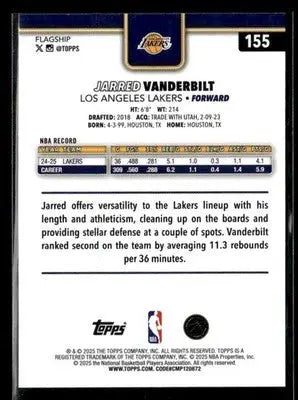 2025-26 Topps #155 Jarred Vanderbilt - Basketball Card Single