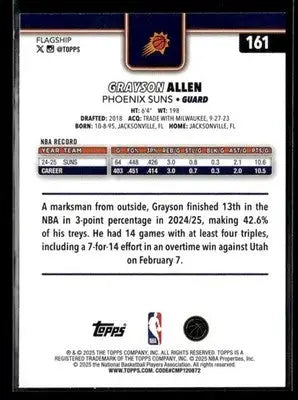 2025-26 Topps #161 Grayson Allen - Basketball Card Single