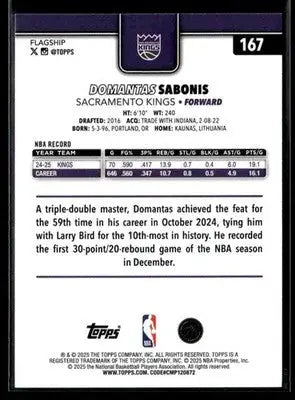 2025-26 Topps #167 Domantas Sabonis - Basketball Card Single