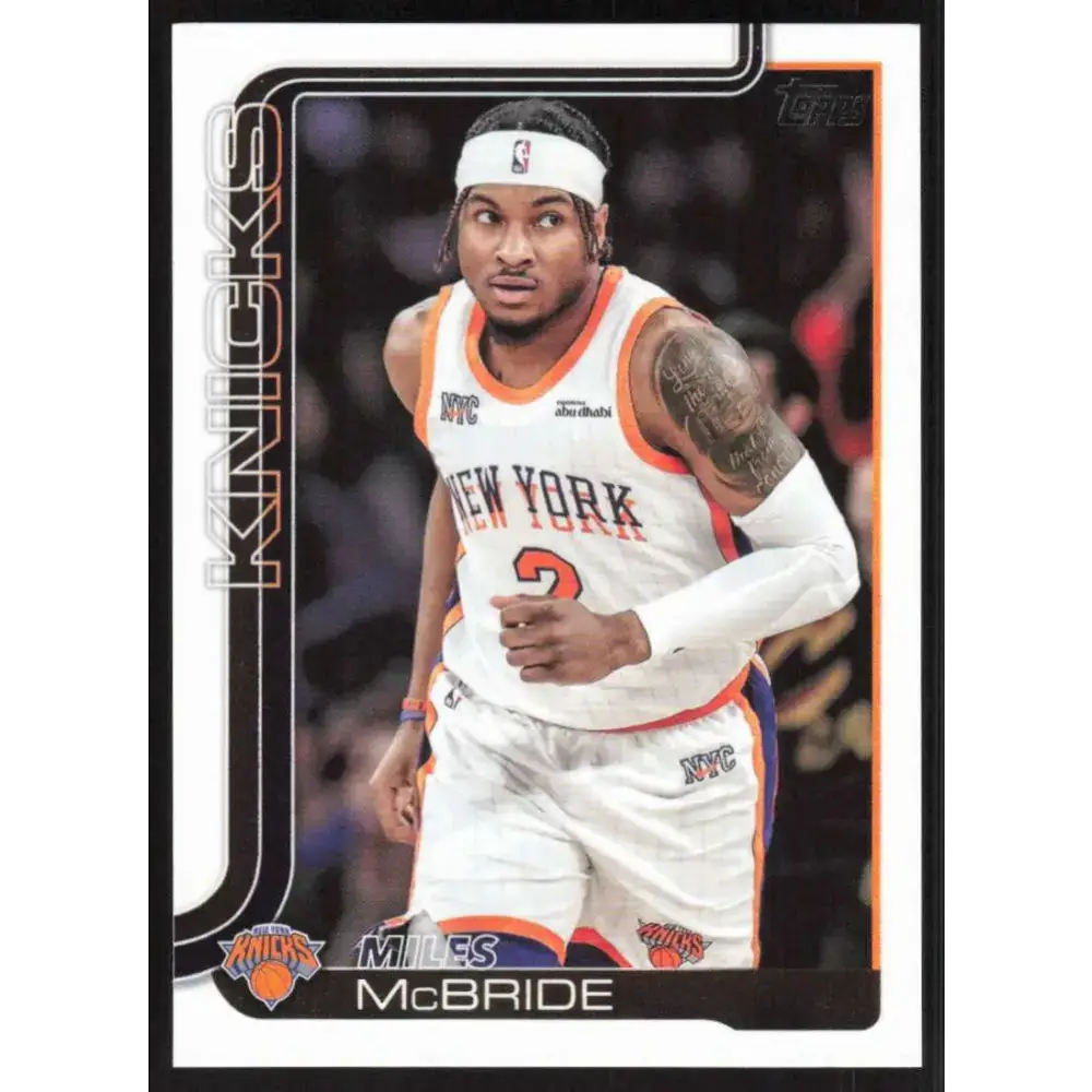 2025-26 Topps #17 Miles McBride NM-MT New York Knicks Basketball Card - Basketball Card Single