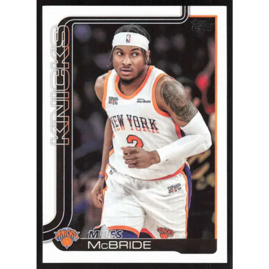 2025-26 Topps #17 Miles McBride NM-MT New York Knicks Basketball Card - Basketball Card Single