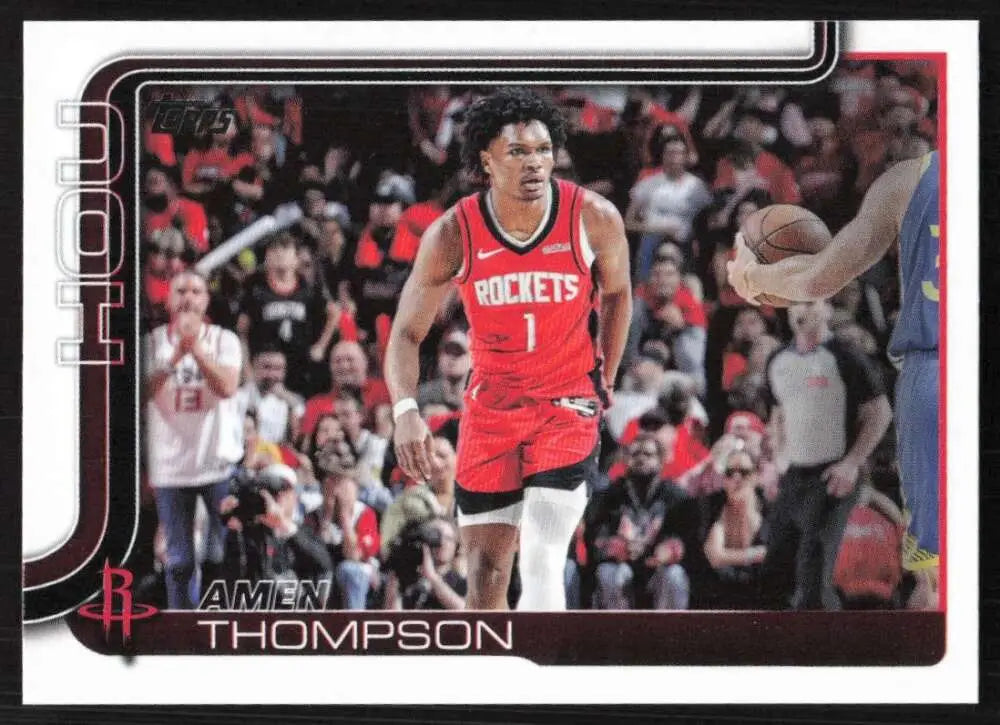 2025-26 Topps #176 Amen Thompson NM-MT Houston Rockets Basketball Card - Basketball Card Single