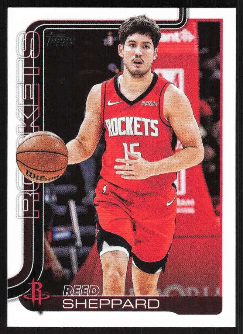 2025-26 Topps #178 Reed Sheppard NM-MT Houston Rockets Basketball Card - Basketball Card Single
