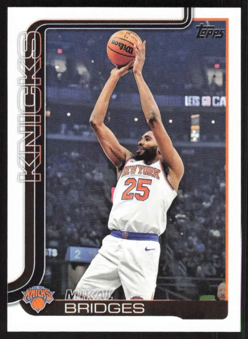 2025-26 Topps #18 Mikal Bridges NM-MT New York Knicks Basketball Card - Basketball Card Single