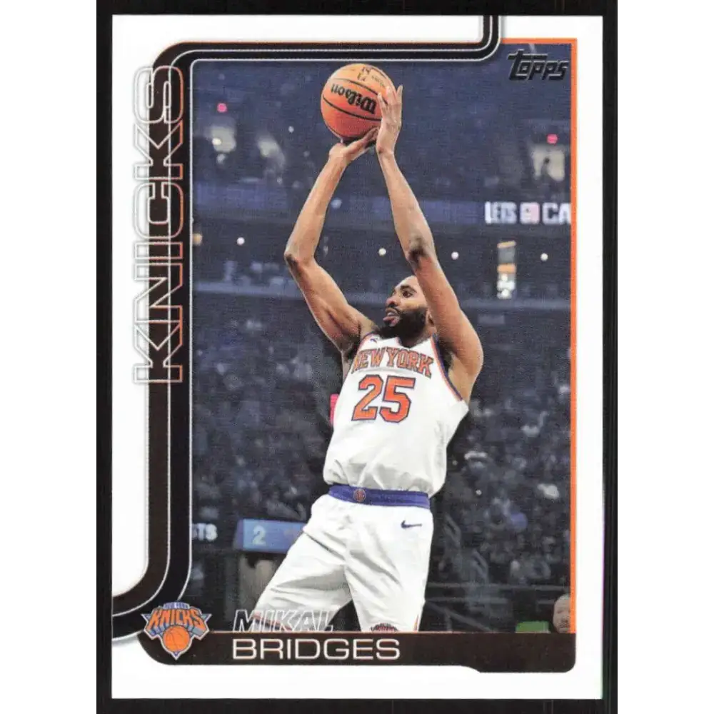 2025-26 Topps #18 Mikal Bridges NM-MT New York Knicks Basketball Card - Basketball Card Single