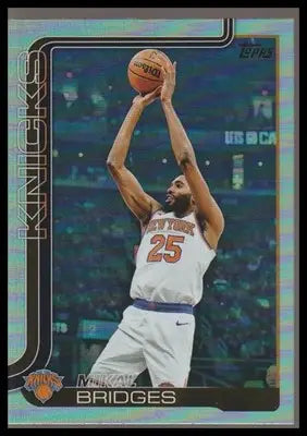 2025-26 Topps #18 Mikal Bridges Rainbow Foilboard - Basketball Card Single