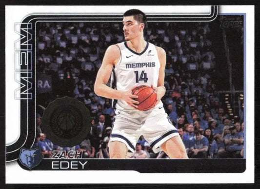 2025-26 Topps #186 Zach Edey NM-MT Memphis Grizzlies Basketball Card - Basketball Card Single