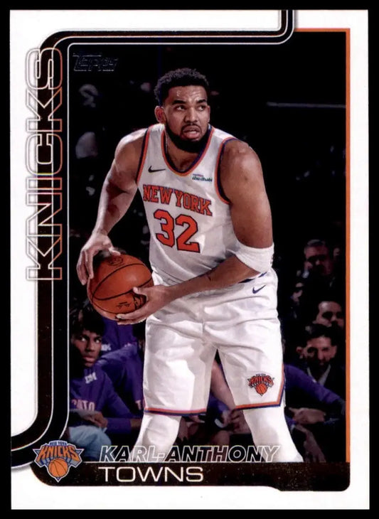 2025-26 Topps #19 Karl Anthony Towns New York Knicks Basketball Card NBA Sports