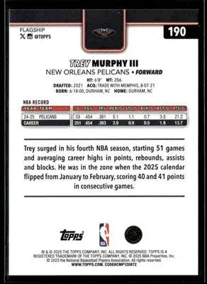 2025-26 Topps #190 Trey Murphy III
