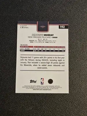 2025-26 Topps #192 Dejounte Murray Sandglitter - Basketball Card Single