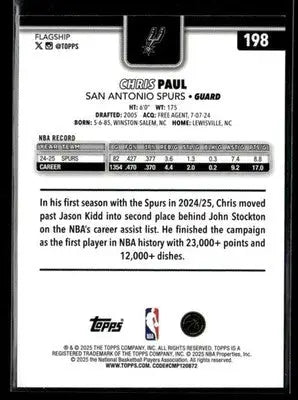 2025-26 Topps #198 Chris Paul - Basketball Card Single