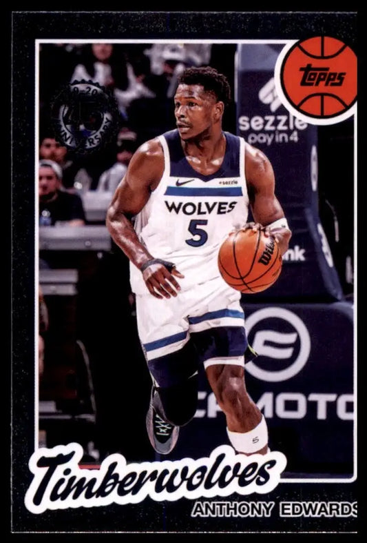 2025-26 Topps 1980-81 Anniversary Anthony Edwards #80BK-90 Timberwolves Card NBA - Basketball Card Single