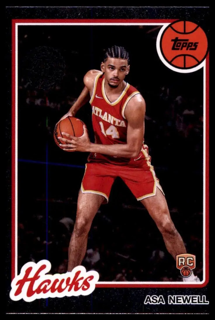 2025-26 Topps 1980-81 Anniversary Asa Newell Rookie #80BK-69 Atlanta Hawks Card
