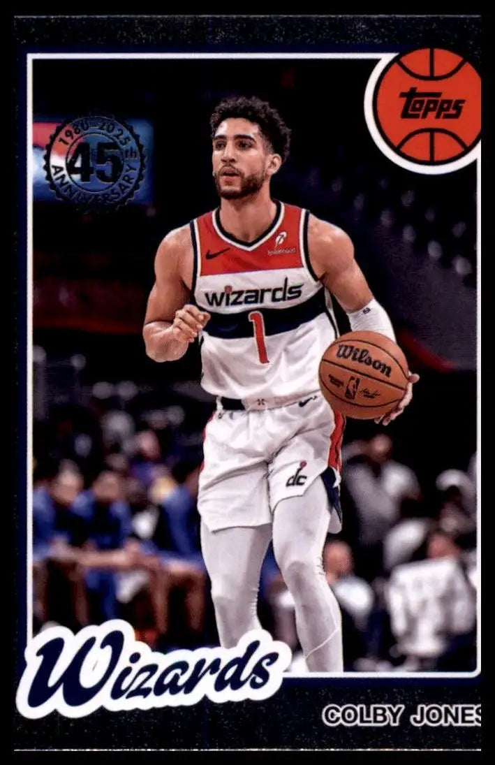 2025-26 Topps 1980-81 Anniversary Colby Jones #80BK-20 Washington Wizards Card - Basketball Card Single