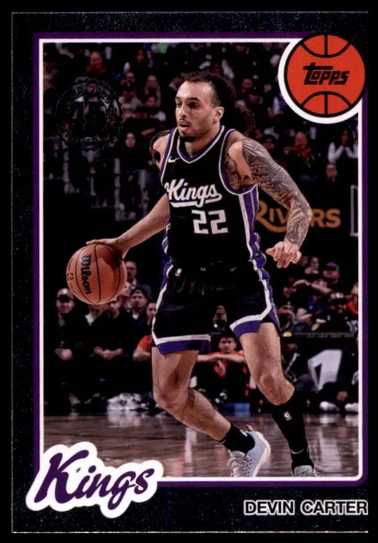 2025-26 Topps 1980-81 Anniversary Devin Carter #80BK-31 Sacramento Kings Card - Basketball Card Single