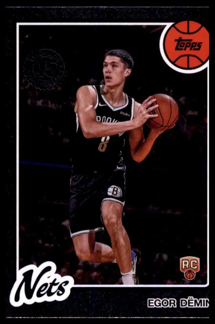 2025-26 Topps 1980-81 Anniversary Egor Demin Rookie #80BK-55 Brooklyn Nets Card - Basketball Card Single