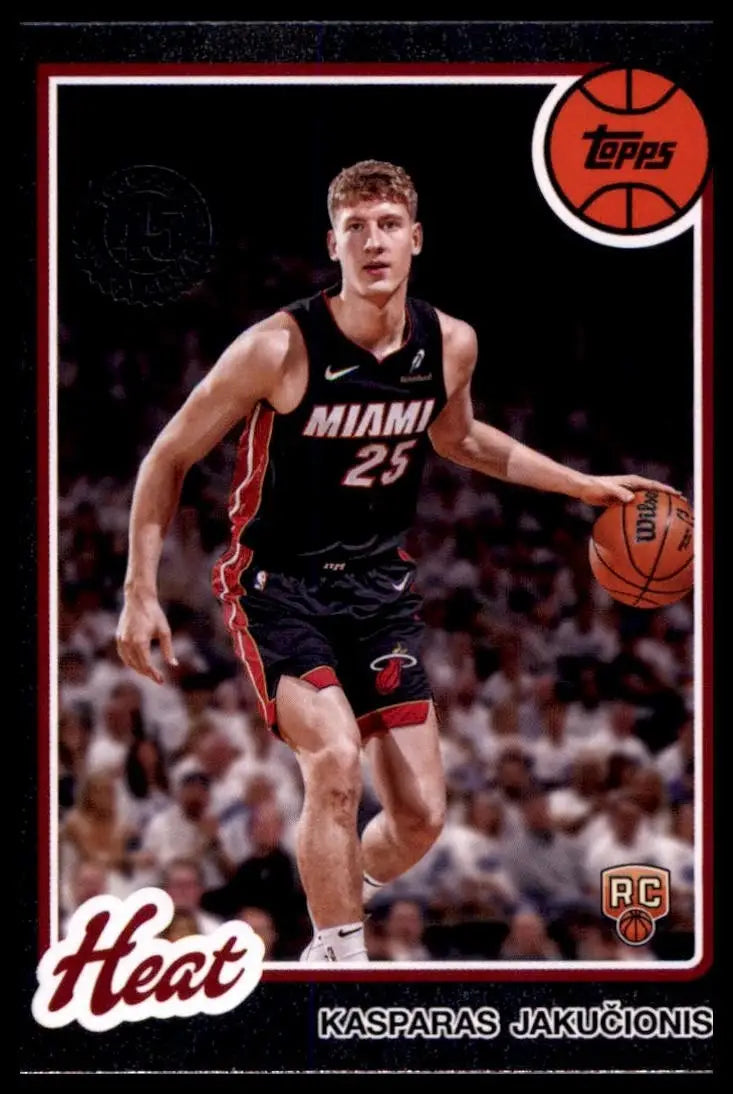 2025-26 Topps 1980-81 Anniversary Kasparas Jakucionis Rookie #80BK-66 Miami Heat - Basketball Card Single