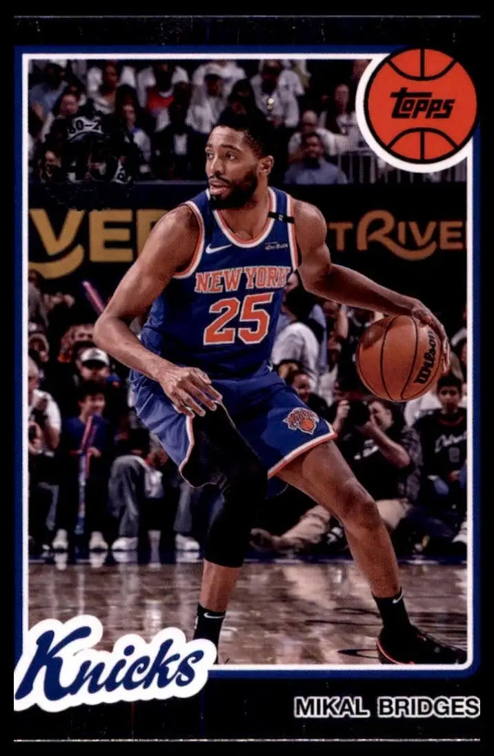 2025-26 Topps 1980-81 Anniversary Mikal Bridges #80BK-38 New York Knicks Card - Basketball Card Single