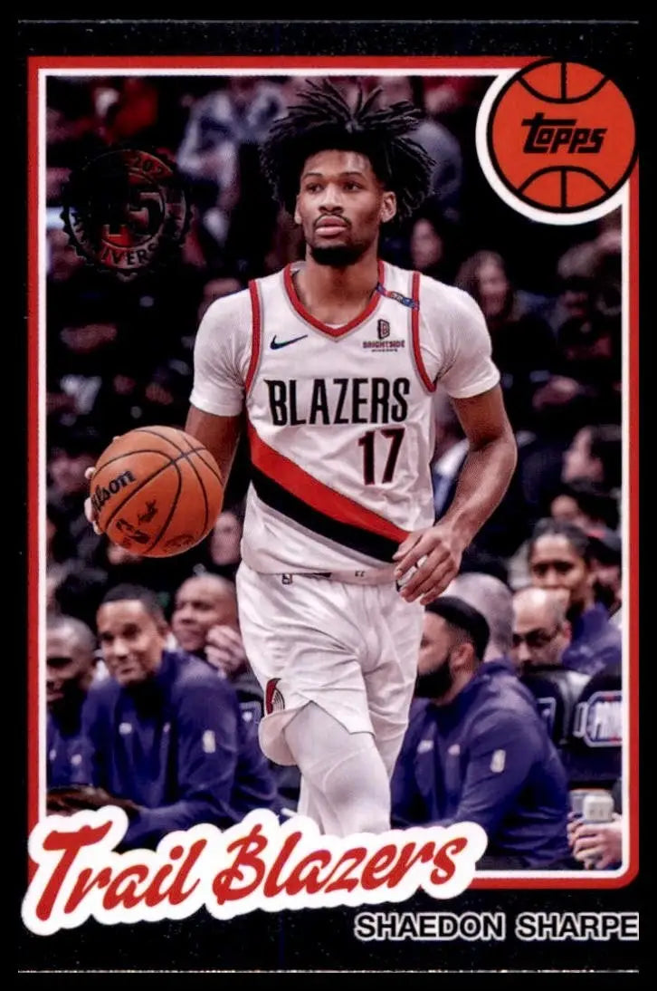2025-26 Topps 1980-81 Anniversary Shaedon Sharpe #80BK-35 Portland Trail Blazers - Basketball Card Single