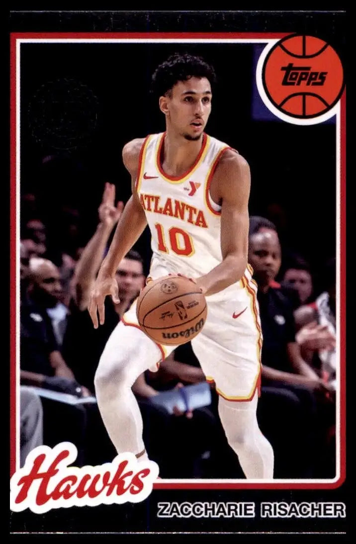 2025-26 Topps 1980-81 Anniversary Zaccharie Risacher #80BK-24 Atlanta Hawks Card - Basketball Card Single