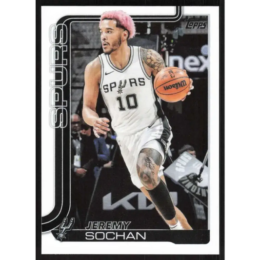 2025-26 Topps #199 Jeremy Sochan NM-MT San Antonio Spurs Basketball Card - Trading Cards