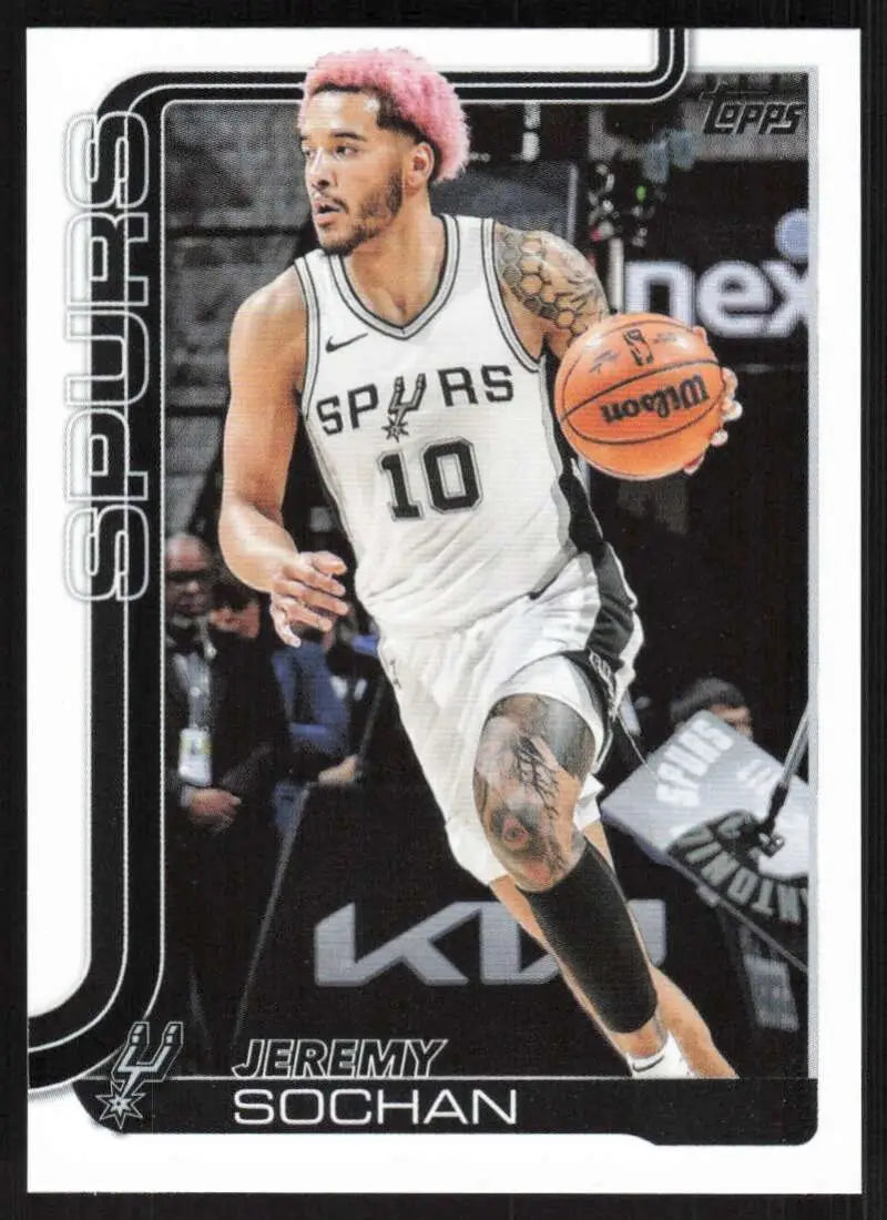 2025-26 Topps #199 Jeremy Sochan NM-MT San Antonio Spurs Basketball Card - Basketball Card Single