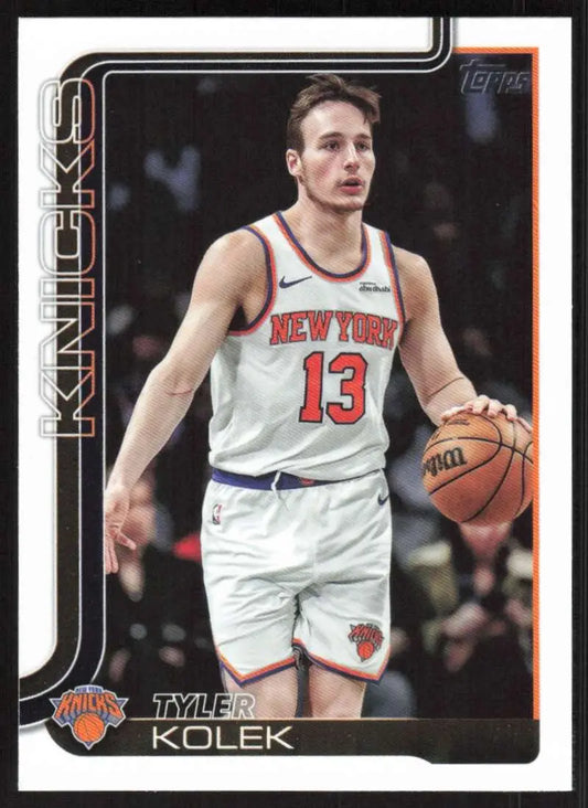 2025-26 Topps #20 Tyler Kolek NM-MT New York Knicks Basketball Card - Basketball Card Single