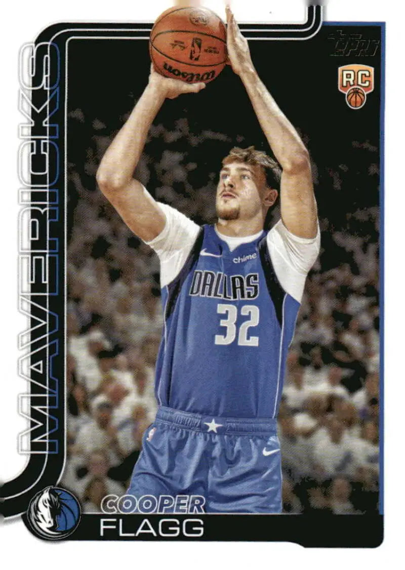 2025-26 Topps #201 Cooper Flagg NM-MT RC Rookie Dallas Mavericks Basketball Card - Basketball Card Single