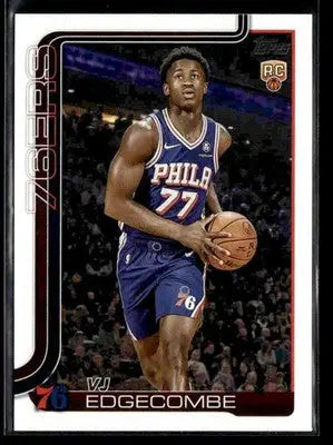 2025-26 Topps #203 VJ Edgecombe RC Philadelphia 76ers - Basketball Card Single