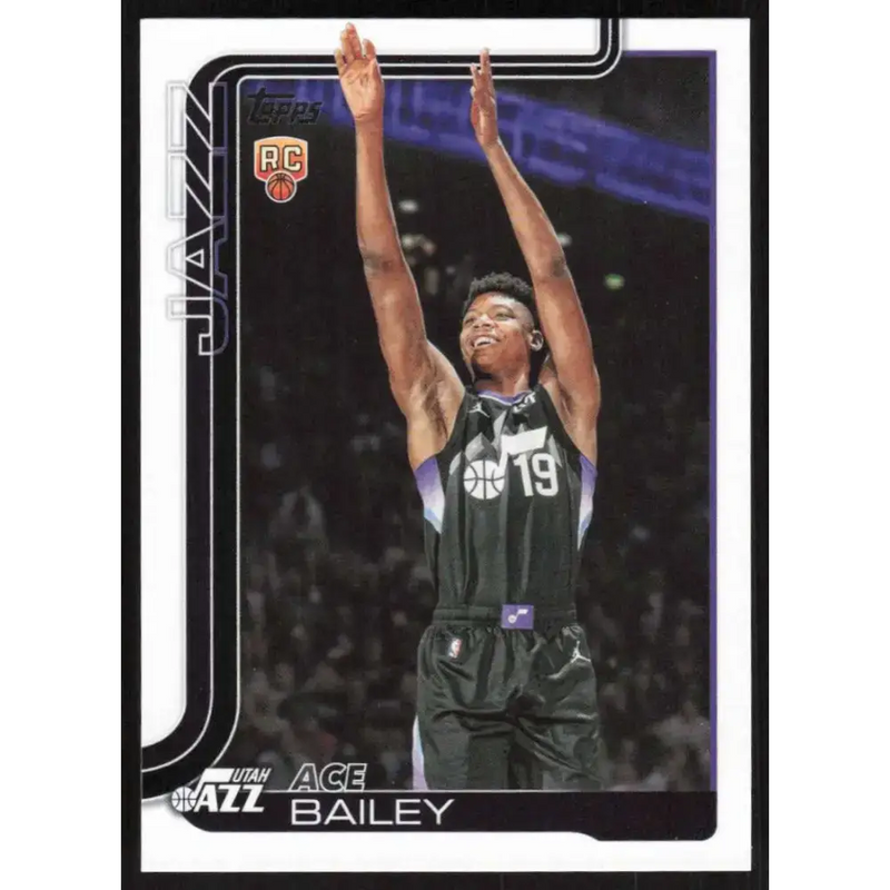 2025-26 Topps #205 Ace Bailey NM-MT RC Rookie Utah Jazz Basketball Card - Basketball Card Single