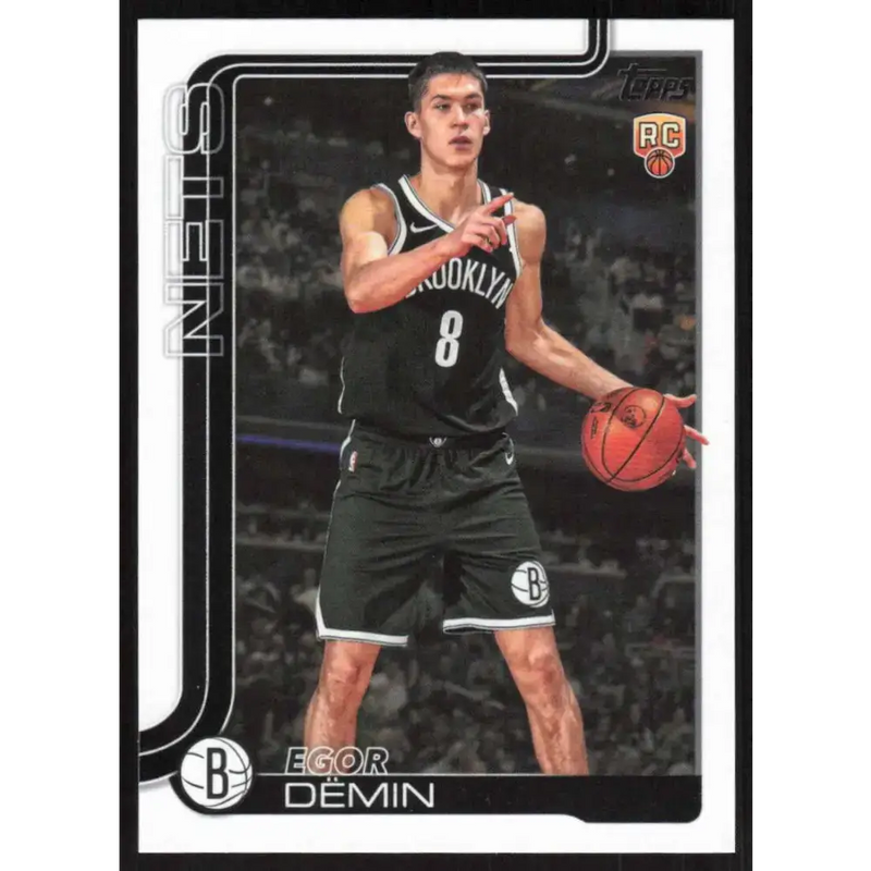 2025-26 Topps #208 Egor Demin NM-MT RC Rookie Brooklyn Nets Basketball Card - Basketball Card Single