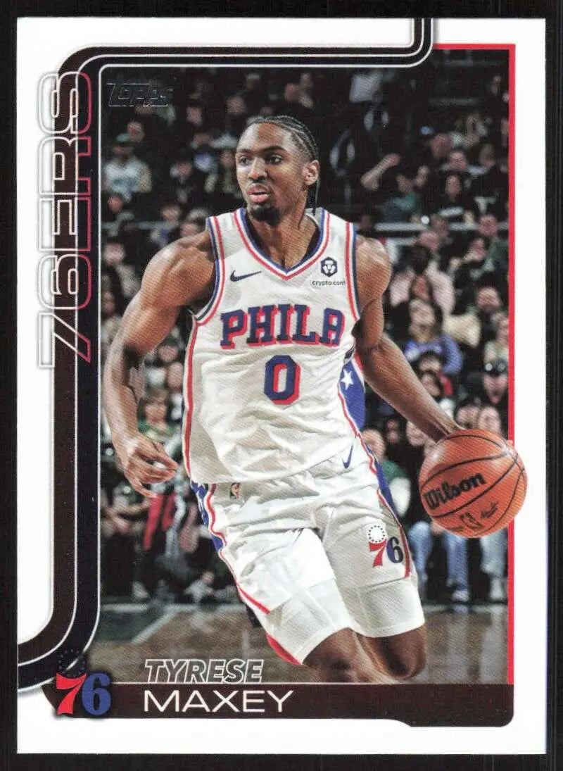 2025-26 Topps #21 Tyrese Maxey NM-MT Philadelphia 76ers Basketball Card - Basketball Card Single