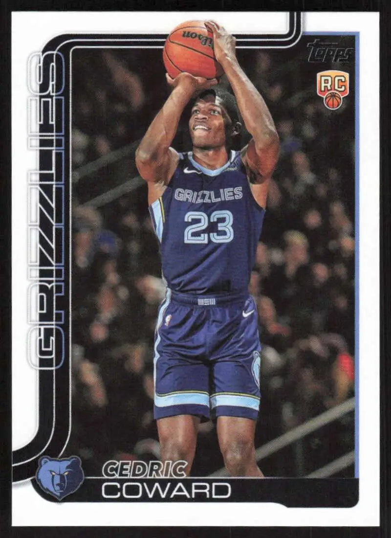 2025-26 Topps #211 Cedric Coward NM-MT RC Rookie Memphis Grizzlies Basketball Card - Basketball Card Single