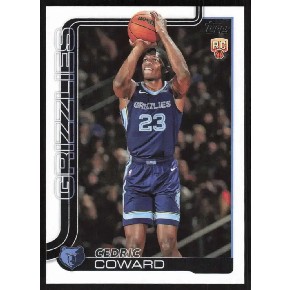 2025-26 Topps #211 Cedric Coward NM-MT RC Rookie Memphis Grizzlies Basketball Card - Basketball Card Single