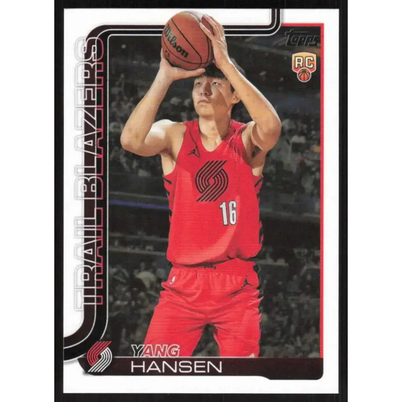 2025-26 Topps #216 Yang Hansen NM-MT RC Rookie Portland Trail Blazers Basketball Card - Basketball Card Single