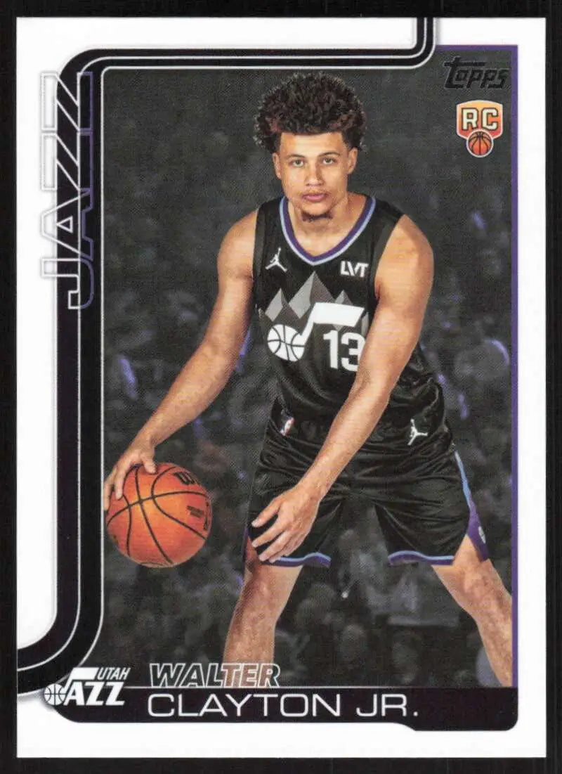 2025-26 Topps #218 Walter Clayton Jr. NM-MT RC Rookie Utah Jazz Basketball Card - Basketball Card Single