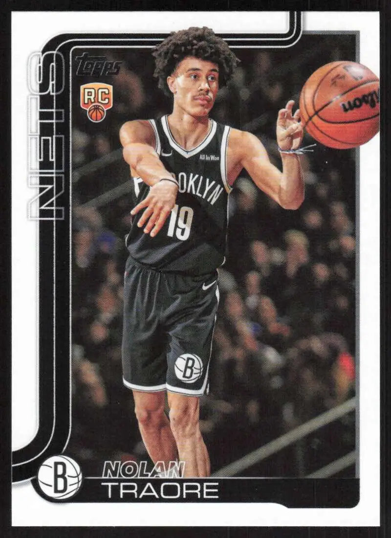 2025-26 Topps #219 Nolan Traore NM-MT RC Rookie Brooklyn Nets Basketball Card - Basketball Card Single
