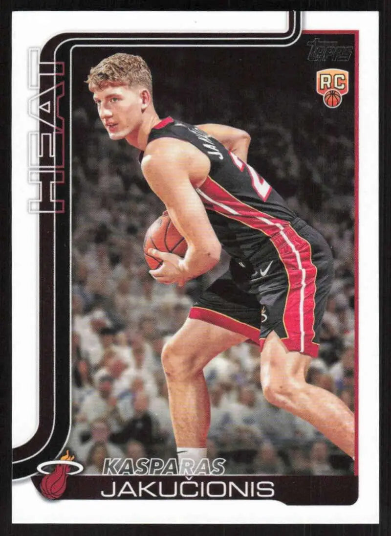 2025-26 Topps #220 Kasparas Jakucionis NM-MT RC Rookie Miami Heat Basketball Card